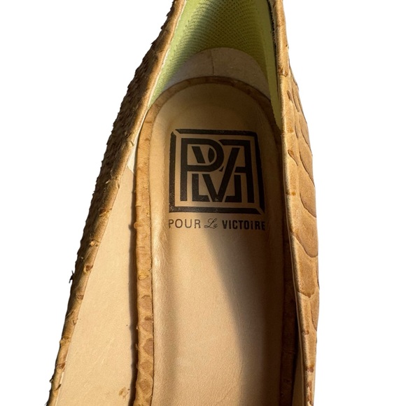 New Pour La Victoire Irina Snakeskin High Heel Shoes Made in Brazil Size 8 - Picture 5 of 8